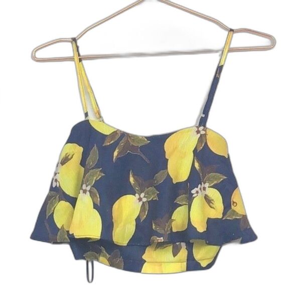 L’Atiste Lemon Flutter Cropped Zipper Camisole 20A - Picture 1 of 8